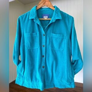 LL Bean size large petite women’s comfort corduroy relaxed shirt